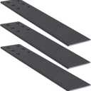 WEKIS 10 Inch Countertop Support Bracket, 3 Pack Solid Iron Heavy Duty Hidden Flat Floating Shelf Brackets, Top Mount Knee Wall Support Mantel Bracket Hardware for Wood Granite Quartz Countertop