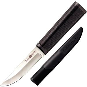 Cold Steel Finn Bear 4" Durable Compact German 4116 Stainless Steel Fixed Blade Straight Back Outdoor Game Hunting Utility Knife, 4-1/2" Textured Handle, Secure-Ex Sheath