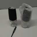 Gravity Electric Salt and Pepper Grinder Set, Battery Powered LED Light One Hand Automatic Operation, Adjustable Coarseness Mill Grinders Shakers Black (A.Black 2p)