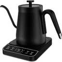 Electric Gooseneck Kettle, ±1℉ Temperature Control One Click 197℉ Pour Over Kettle for Coffee & Brew Tea, Hot Water Boiler, Stainless Steel Inner Fast Heating & Keep Warm 12 Hours, 1200w, 0.8L