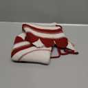 Mr. Pen- Knitted Christmas Tree Skirt 24 inches, Red & White, Small Christmas Skirts for Xmas Trees