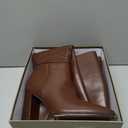 Knee High Boots Women Pointed Toe Chunky Heel Fall Tall Boots Side Zipper Long Boots for Women (9.5, Brown Pu)