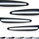 Dynamic LED Side Marker Lights Compatible with Chevy Corvette C6 2005-2013 Sequential Scan Flashing to Constant White Light,10X Brighter,Plug and Play Pack of 4 (Dynamic Smoked Lens-White Color)