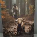 Large wall art for living room Jesus Running After Lost Lamb Picture for home decor Jesus wall decor for prayer room Baptism gifts for boys-girl serenity prayer Religious canvas wall prints .(24"X36") A-397