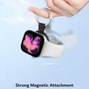 Travel Charger with Keychain for Apple Watch - Aluminum Alloy Portable Charger for iWatch Compatible with iPhone Cable