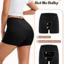 INNERSY Period Boxer for Women High Waisted Leak Proof Postpartm Menstrual Mesh Boy Shorts Panties Underwear 3-Pack (Black, L)