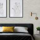 RoomMates Neutral Jade Dimensional Grasscloth Peel and Stick Wallpaper, RMK12683PLW