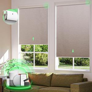 2 Pack Motorized Blinds with Remote, No Drill Cordless Roller Shades, 100% Blackout Smart Blinds, Compatible with Alexa, Google, Automatic Blinds for Windows,  30" W x 72",  23"W x 72" 