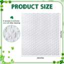 Moukeren St. Patrick's Day Shamrock Throw Blanket 50"x60" - Cozy 3D Jacquard Design, Soft Warm White Irish Blanket for Bed, Sofa, Living Room, Home Decor