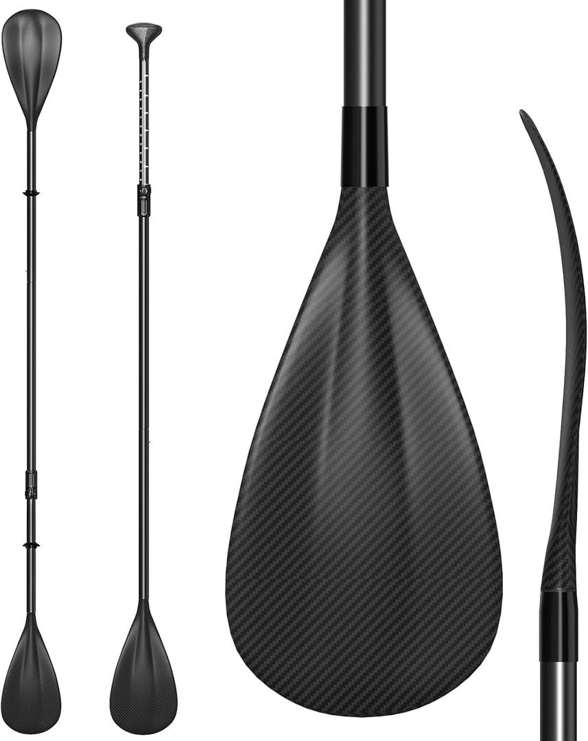 4 Piece SUP Paddle Kayak Telescoping Stand-up Paddleboard Paddles, Adjustable Lightweight Aluminium Shaft 67"- 83"