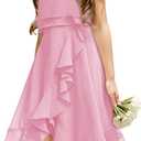 Kids A-Line Halter Neck Chiffon Junior Bridesmaid Dresses Fancy Girl Dress Wedding Elegant Party Gown 5-14 Years