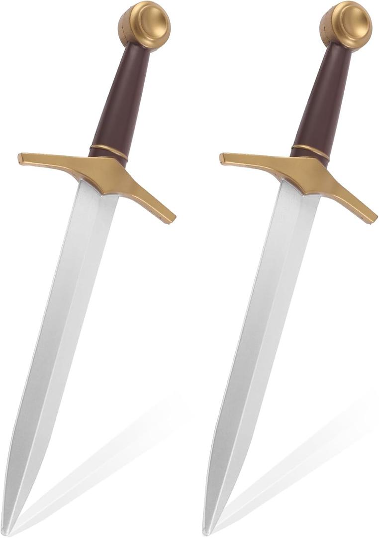 16 Medieval PU Foam Dagger Prop, Renaissance Knight Short Sword, Safe Costume Accessory for LARP Cosplay Halloween Theater