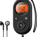 Personal Pocket Radio AM/FM Portable, Rechargeable Transistor Radio with Best Reception, Long Battery Life, Stereo Headphones, Sleep Timer, Backlit