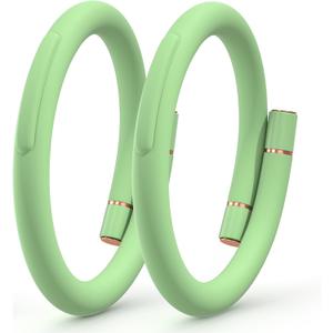 2 Pack Mosquito Repellent Bracelets, Insect & Pest Repellent Wristbands for Adults and Kids, DEET Free, Mosquito Repellent Bands Outdoor Patio Green