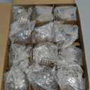 Jenaai 12 Pcs 2.36 Inch Silver Glass Christmas Ball Ornaments Vintage Christmas Tree Decorations Mercury Glass Hanging Ornaments for Trees Xmas Holiday Party Garland DIY Craft Supplies, 6 Style