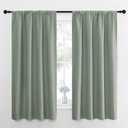 NICETOWN Window Curtains Blackout Drapes - Thermal Insulated Solid Rod Pocket Blackout Curtains/Draperies for Living Room (Greyish Green, One Pair, 42 by 63-Inch)