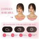 Hairro Clip In Bangs Human Hair Extensions For Women Wispy Air Bang Clip On Hair Toppers Remy 3D Cover Short Thin Topper Hairpieces 11 Inches 14.5g #02 Dark Brown
