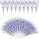 Yunsailing 20 Pcs Christmas Artificial Glitter Berry Stem Ornaments 17 Inch Fake Long Branch Tree Picks Flowers for Tall Vase Xmas Wedding Party Decoration
