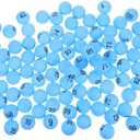 jojofuny Professional Bingo Balls 100Pcs Numbered Beer Pong Balls Raffle Balls Table Tennis Balls Pong Balls for Party Game Decoration 1-100 Blue Numbered Table Tennis Balls