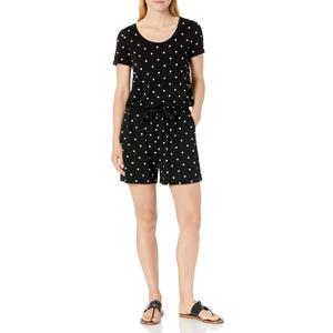 Amazon Essentials Women's Short-Sleeve Scoop Neck Romper