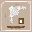 Corner Molding Ornament for Walls, French Style Decorative Accent with Floral Pattern, Rose Style Small, 4 Pieces