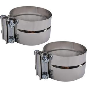 3.5 inch Exhaust Clamps Stainless Steel for 3.5" Exhaust Pipe Muffler Band Clamp and Exhaust System Repair and Maintainance - 2 Pieces