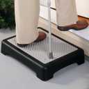 Non-Slip Indoor/Outdoor 4 Inch Height Mobility Platform Step, Grooved Surface for Added Traction, Drainage Holes Supports Up to 400 Pounds, Measures 19 1/4" L x 15 1/2" W x 4" H