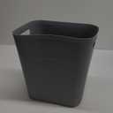 UUJOLY Plastic Small Trash Can Wastebasket, Garbage Container Basket for Bathrooms, Laundry Room, Kitchens, Offices, Kids Rooms, Dorms, 3.5 Gallon, 3.5 Gallon, Grey