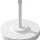 California Umbrella 50 Lb. Weighted Concrete Premium Patio Umbrella Base, Fits Up to 1.5" Diameter Umbrella Pole, White