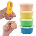 LIFE WORKS Therapy Putty for Hand Strength & Motor Skills, Non-Toxic Silicone, Safe for All Ages, 4 Fun Colors, 4-Pack (4x3oz)