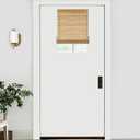 LazBlinds No Tools No Drill Bamboo Roller Shades, Cordless Bamboo Blinds, Light Filtering Roll Up Blinds for Windows, French Door, 18'' W x 24'' H, Brown206