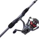 Abu Garcia 7' Max Elite Spinning Reel and Fishing Rod Combo, Size 3000 Reel, 10 Stainless Steel Ball Bearings, Carbon Matrix Drag System, 30 Ton Graphite Rod Blank