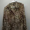 Prettywear Women Sheer Long Sleeve Tops See Through Mesh Oversized Blouses Sexy Trendy Button Down Shirts Tunic (Small, Leopard)