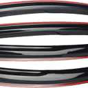 Tape-On Window Visors Deflectors Rain Guards 4 Piece Set Compatible with 2012-2015 Honda Civic Sedan 94462