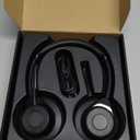 Bluetooth Headset, Wireless Bluetooth V5.4 Headphones with Microphone, Noise Canceling Multipoint Connect Wireless Headset with Mic for Work/Mobile/Laptop/Call Center/Noisy Office/Zoom - Black