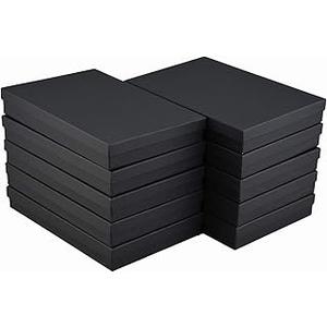 JPB Matte Black Cotton Filled Jewelry Boxes #96 (Pack of 20) 9 inches x 6 inches (20)