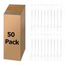 41 Inches Pig Tail Electric Fence Post, 50 Pack Stainless Steel Step in Fence Post, Electric Fencing Post for Garden and Livestock, White