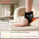 Foot Massager for Neuropathy,4-in-1 Cordless Portable Foot and Ankle Massager for Heel Warming Heating Pad Heated Brace Wrap With 5 Vibration Modes,4 Heat Levels, Portable for Home, 2pcs black