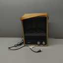 Shinic Electric Fireplace Heaters for Indoor Use, 1500W Space Heater with Crackling Sound & 3D Realistic Flame, Safety Protection, Portable Fireplace Heater for Home Office Christmas Decoration, Oak (11.8" x 5.9" 14.6")