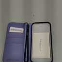 SHIELDON Case Wallet for iPhone 17 Pro 6.3" 2025 | Genuine Leather | Flip Magnetic Closure | RFID Blocking Credit Card Holder | Kickstand | Full Protection Cover | Wisteria Purple