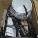 BAYN Bicycle Planter Stand, Metal Flower Pot Cart Holder Tricycle Planter with 3 Plant Bucket Outdoor Decorative for Patio, Deck, Garden or Lawn (Black-white)