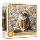 PQIKTUV 1024 Piece Puzzle for Adults Whimsical Cat with Glasses,