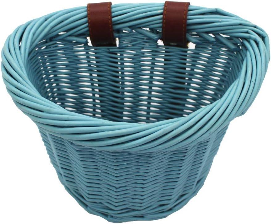 Bike Basket, Little Box Made by Willow for Bicycle, Arts and Crafts. (Blue)