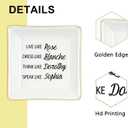 Friendship Gifts Funny Birthday Gifts for Women, Live Like Rose Dress Like Blanche Think Like Dorothy Trinket Dish Tray Friends Gift for BFF Sister (White)