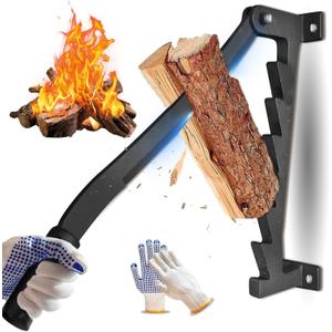 Wall Mounted Kindling Splitter Firewood Kindling Splitter - Portable Manual Fire Wood Kindling Splitter Firewood Cutter Heavy Duty Log Splitter Wood Splitter for Indoor Outdoor003