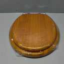 Angel Shield Wood Veneer Natural Toilet Seat with Quiet Close,Easy Clean,Quick-Release Hinges(Round,Oak)
