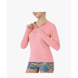 Women's Outdoor Quick Dry Sun Protection 1/4 Zip Long Sleeve Shirt XL