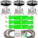 3 Pack 187292 192870 532187292 532192870 Spindle Assembly for Hus qvarna 42" 46" 48" 54" Mower Deck, YTH22V46 YTH24V48 3 Blade Replaces 11180 187254 1 Be lt 21546382 3 Idler Replaces 153535