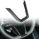 Jogon Dry Carbon Fiber Steering Wheel Lower Trim for Subaru WRX VB STI S4 2022 2023 2024 U-Shaped Frame, Steering Wheel Bezel Cover