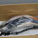 Headlight Assembly Pair for 2013 2014 2015 Toyota Avalon Halogen Projector Head Lamp Replacement for TO2503215 Right Passenger Side,Chrome Housing Amber Reflector